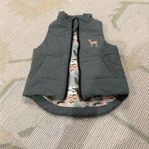 Velvet Fawn Olive Green Puffer Vest